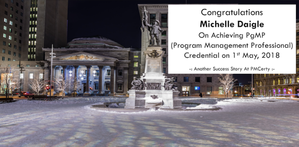 Congratulations Michelle on Achieving PgMP..!