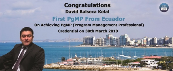 Congratulations David on Achieving PgMP ..!