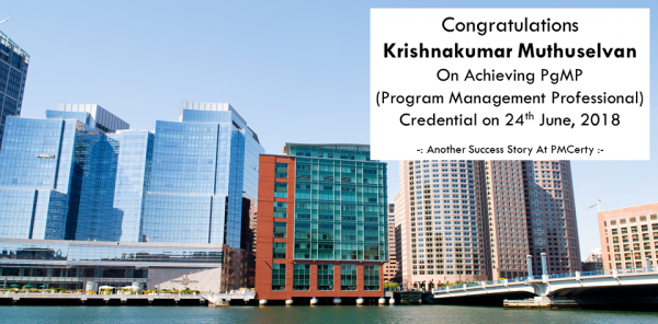 Congratulations Krishnakumar on Achieving PgMP..1