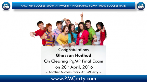 Congratulations Ghassan On Achieving PgMP..!