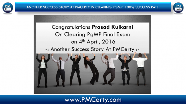 Congratulations Prasad On Achieving PgMP..!
