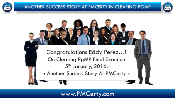 Congratulations Eddy on Clearing PgMP..!