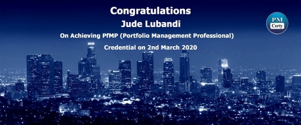 Congratulations Jude on Achieving PfMP..!