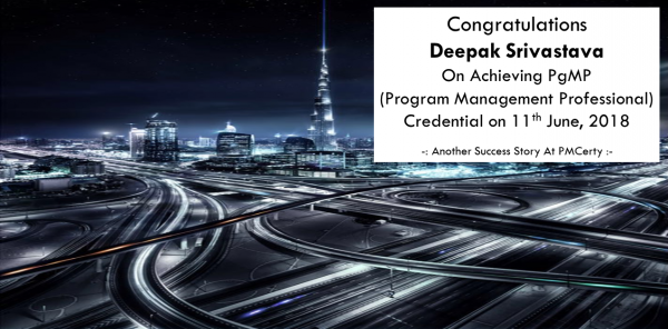 Congratulations Deepak on Achieving PgMP..!