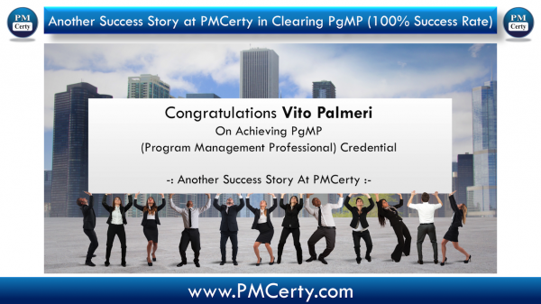 Congratulations Vito Palmeri On Achieving PgMP..!