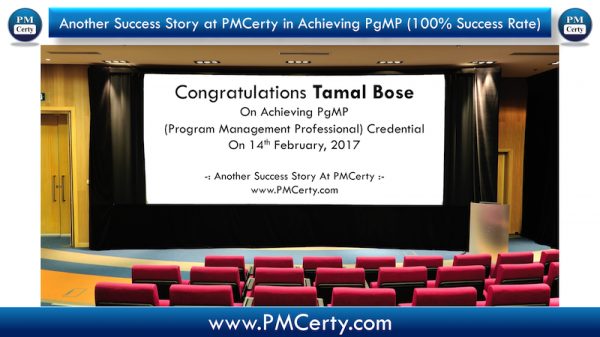 Congratulations Tamal on Achieving PgMP..!