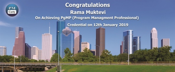 Congratulations Rama on Achieving PgMP..!