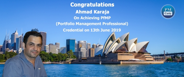 Congratulations Ahmad On Achieving PfMP..!