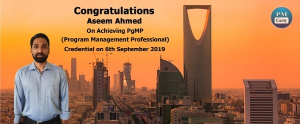 Congratulations Aseem on Achieving PgMP..!