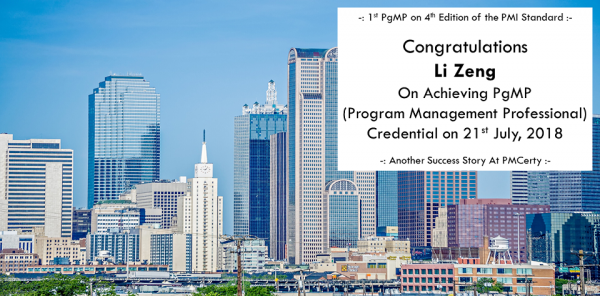 Congratulations Li on Achieving PgMP..!