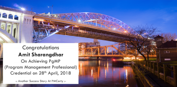 Congratulations Amit on Achieving PgMP..!